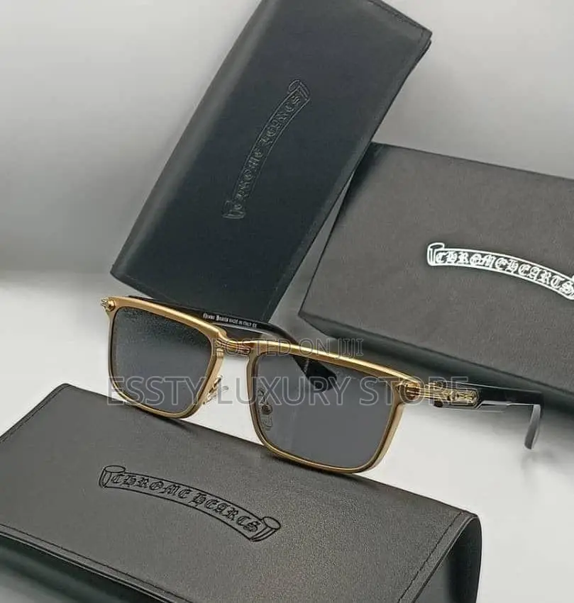 High Quality Luxury Chrome Heart Glasses