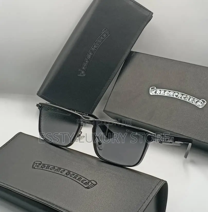 High Quality Luxury Chrome Heart Glasses