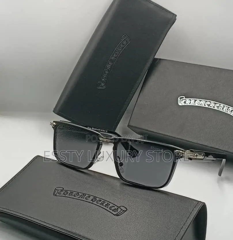 High Quality Luxury Chrome Heart Glasses