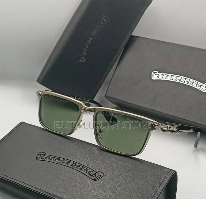High Quality Luxury Chrome Heart Glasses