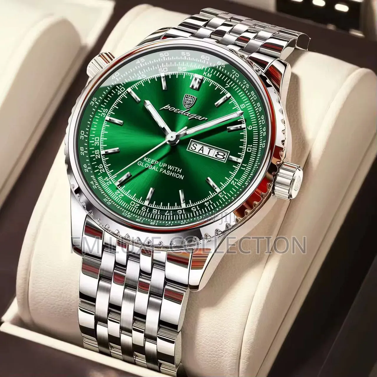 Poedagar Premium Stainless Steel Wristwatch