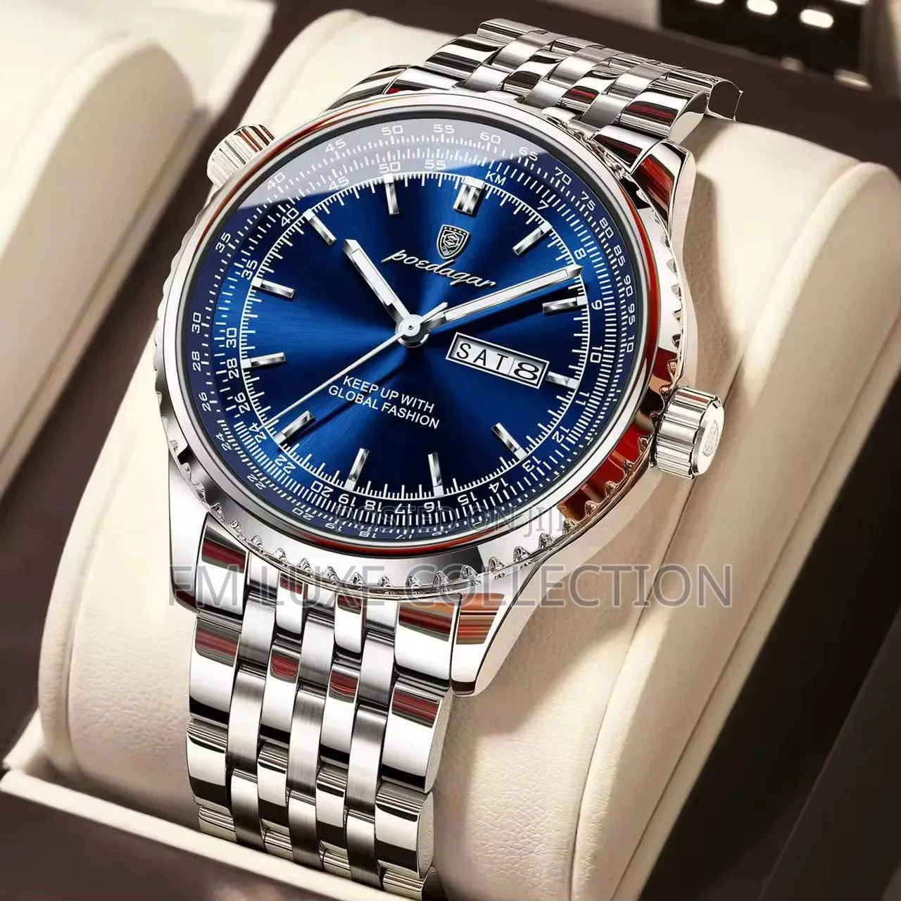 Poedagar Premium Stainless Steel Wristwatch