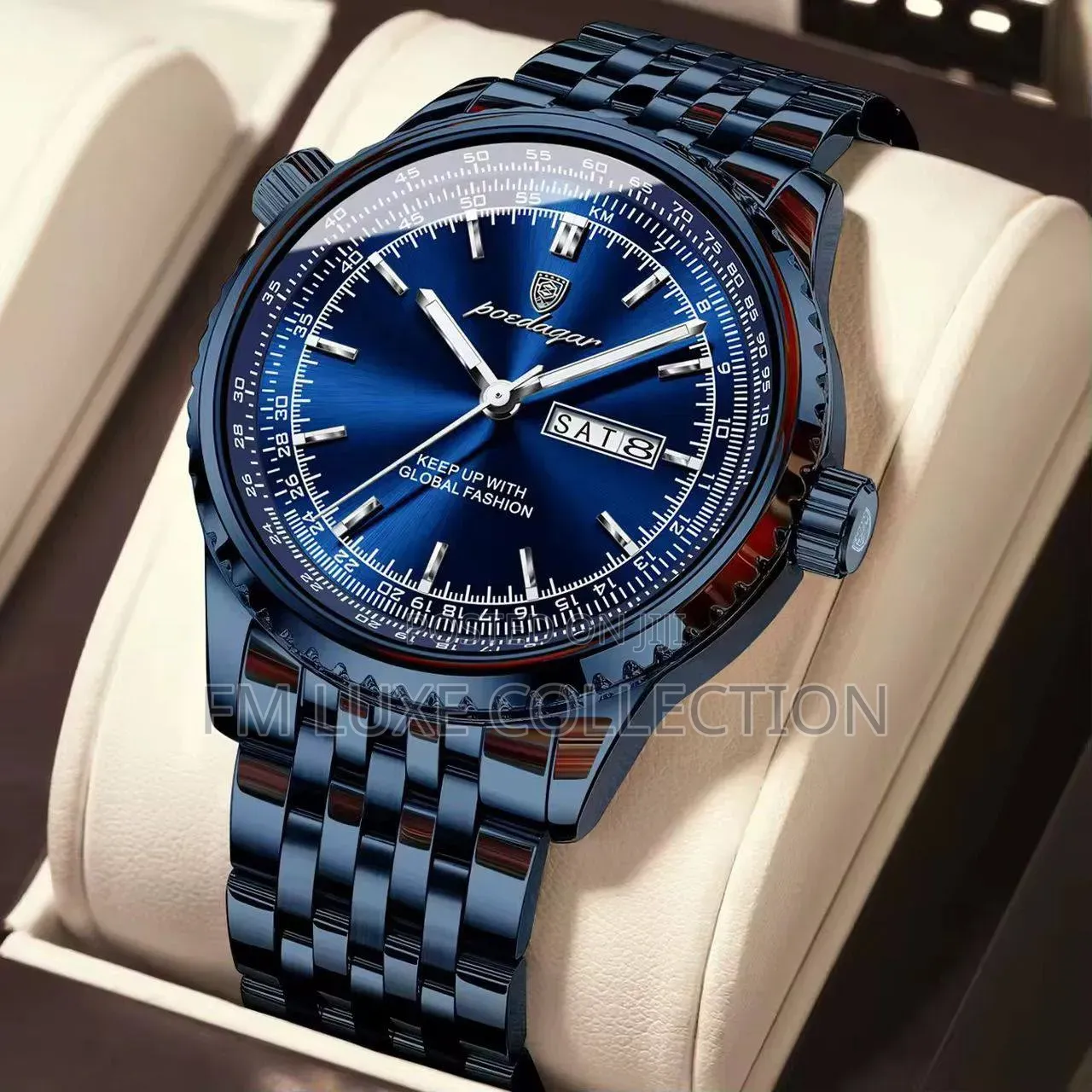 Poedagar Premium Stainless Steel Wristwatch