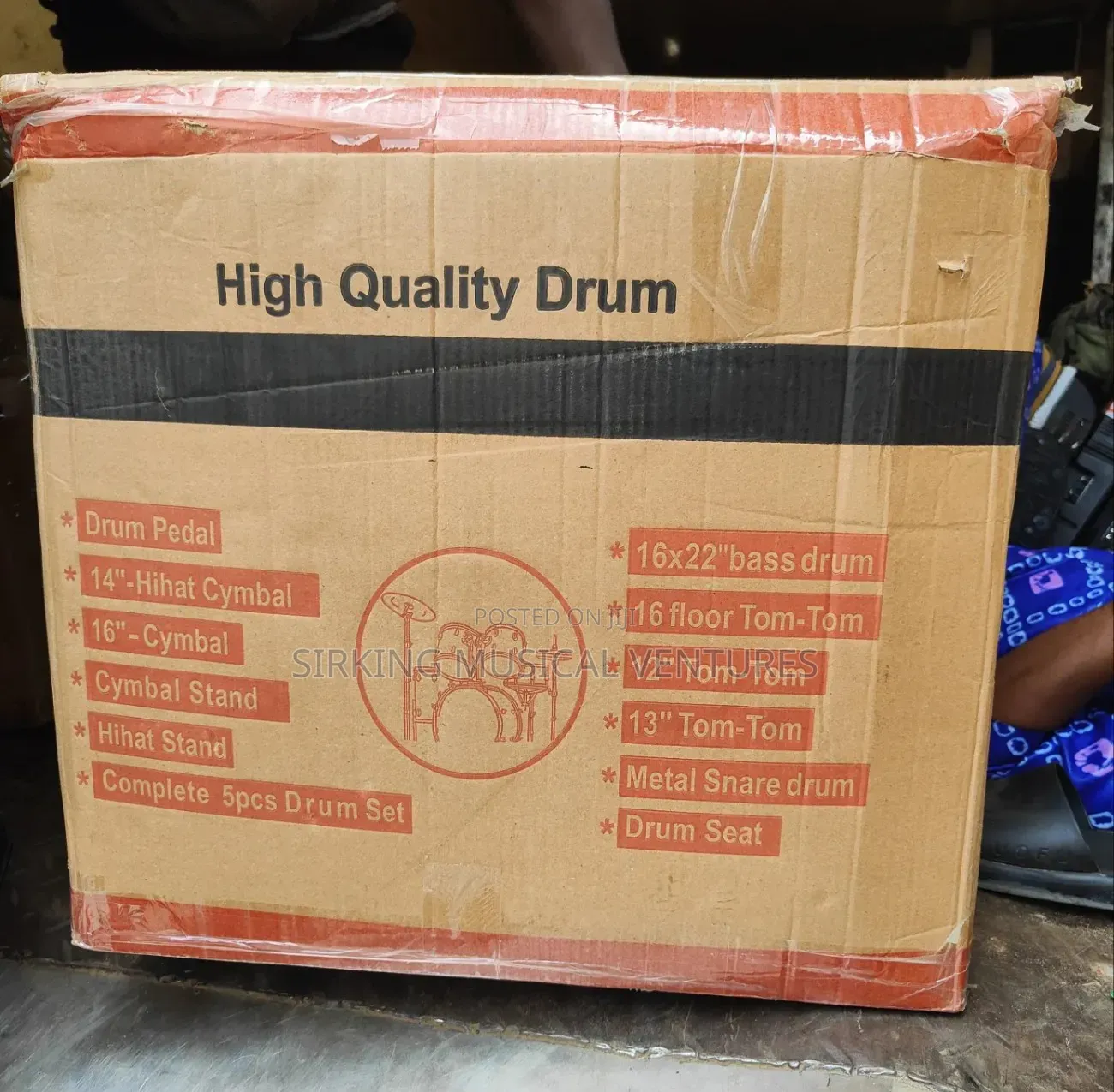 Yamaha Complete 5 Sets Drum With Chemical Velon