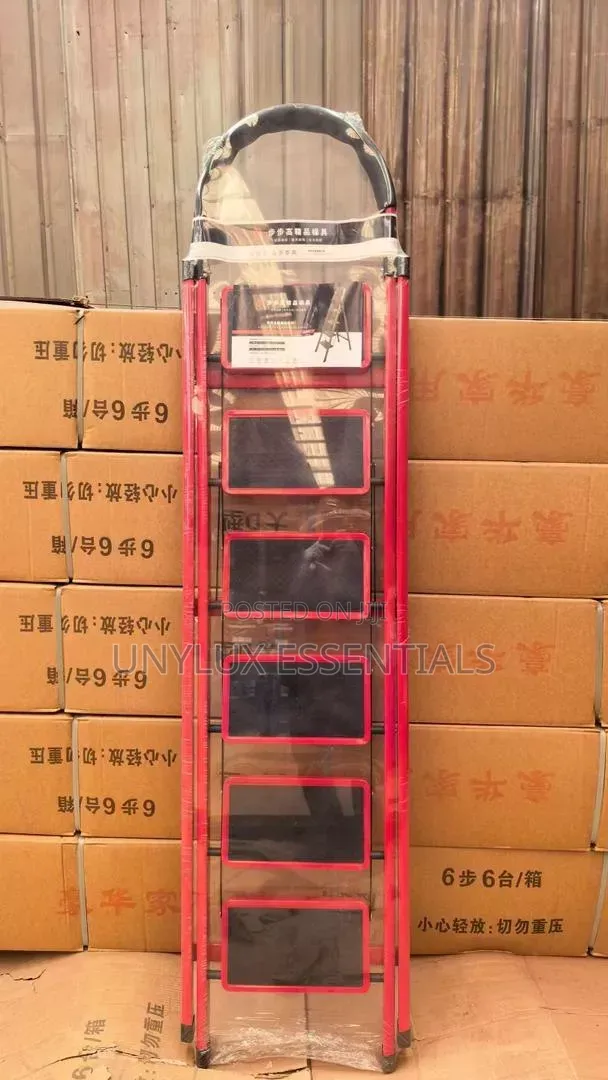 Red Colour Foldable Ladders 6,5,4 Steps