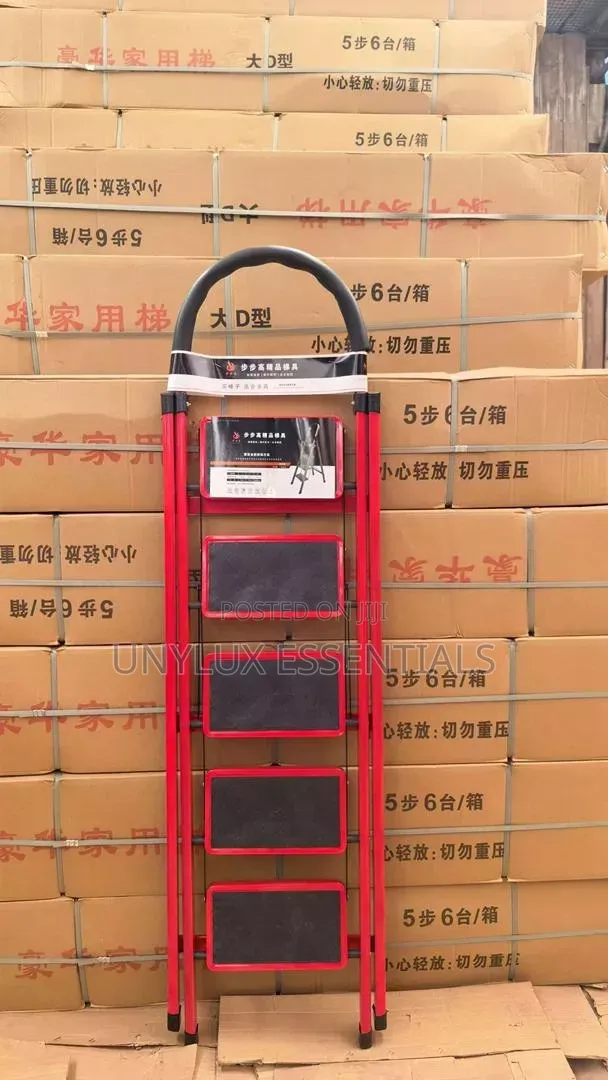 Red Colour Foldable Ladders 6,5,4 Steps