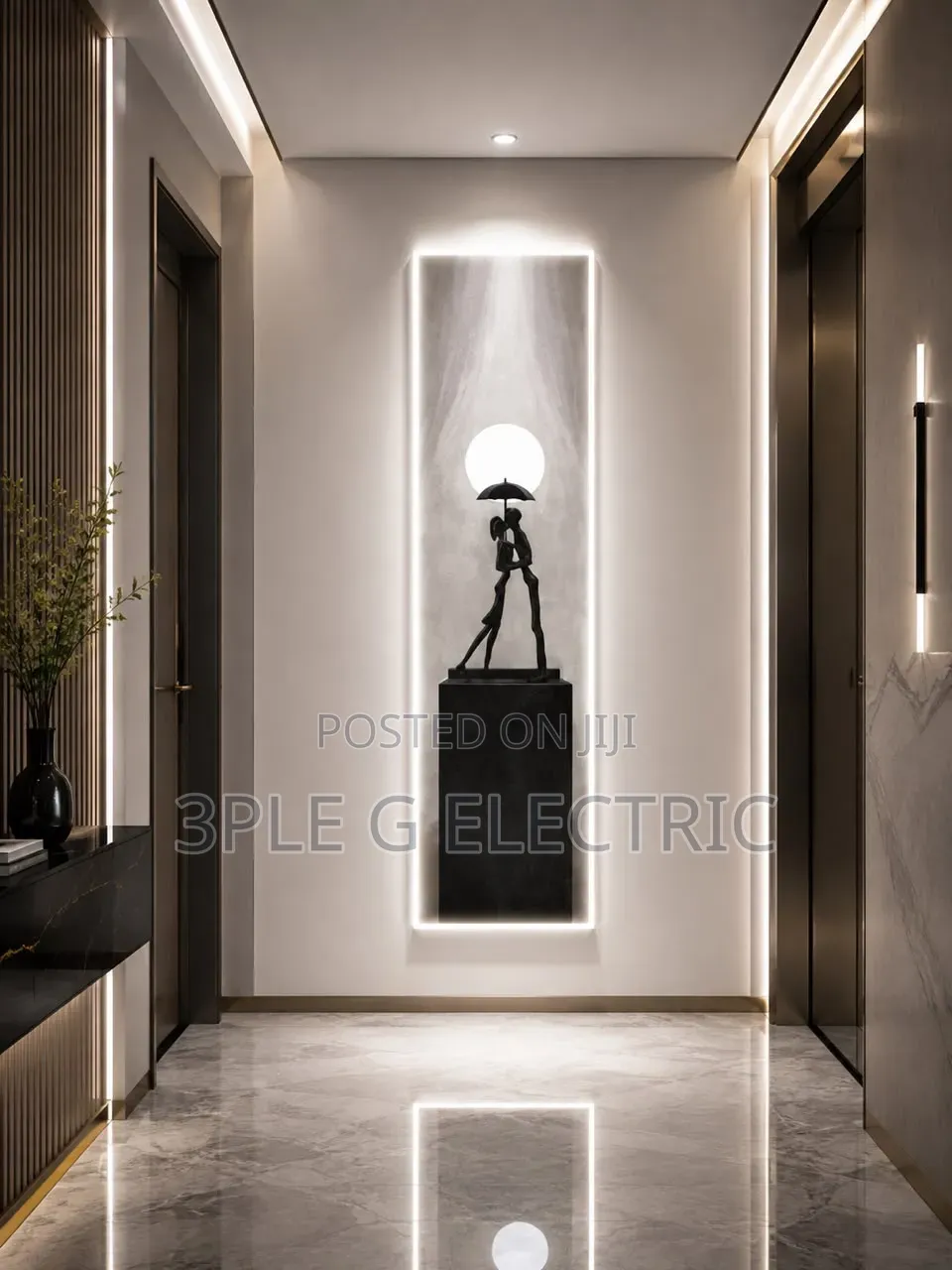 120 by 30 Wall Art With Light and Remote Control