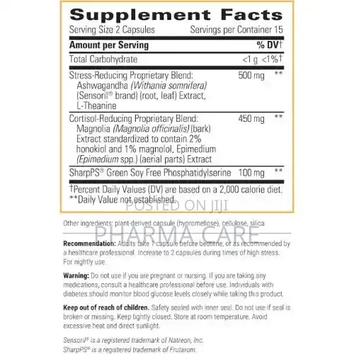 Cortisol Manager Allergen Free 30 Capsules