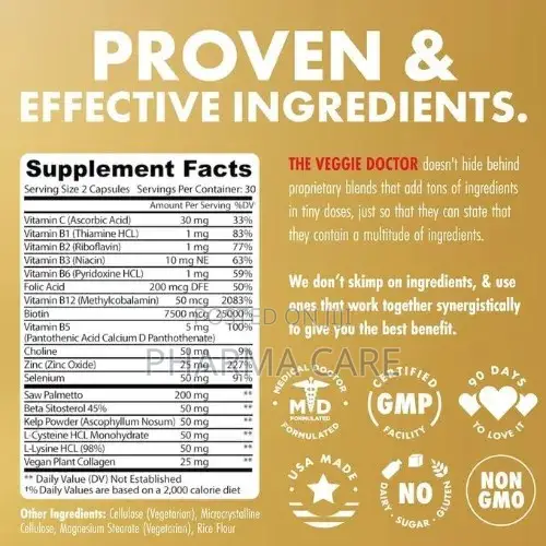 Collagen Pills With Biotin – 60 Capsules Glowing Skin and Healthy