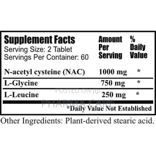 Glutathio-Lean N-Acetyl Cysteine -NAC- L-Glycine & L-Leucine - 120 Tab