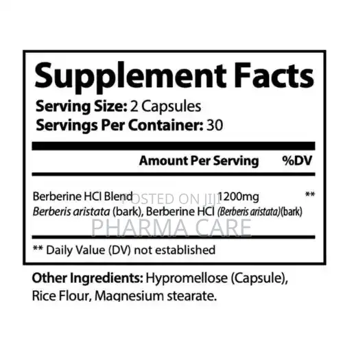 Berberine 60 Caps Support Blood Sugar and Insulin Levels