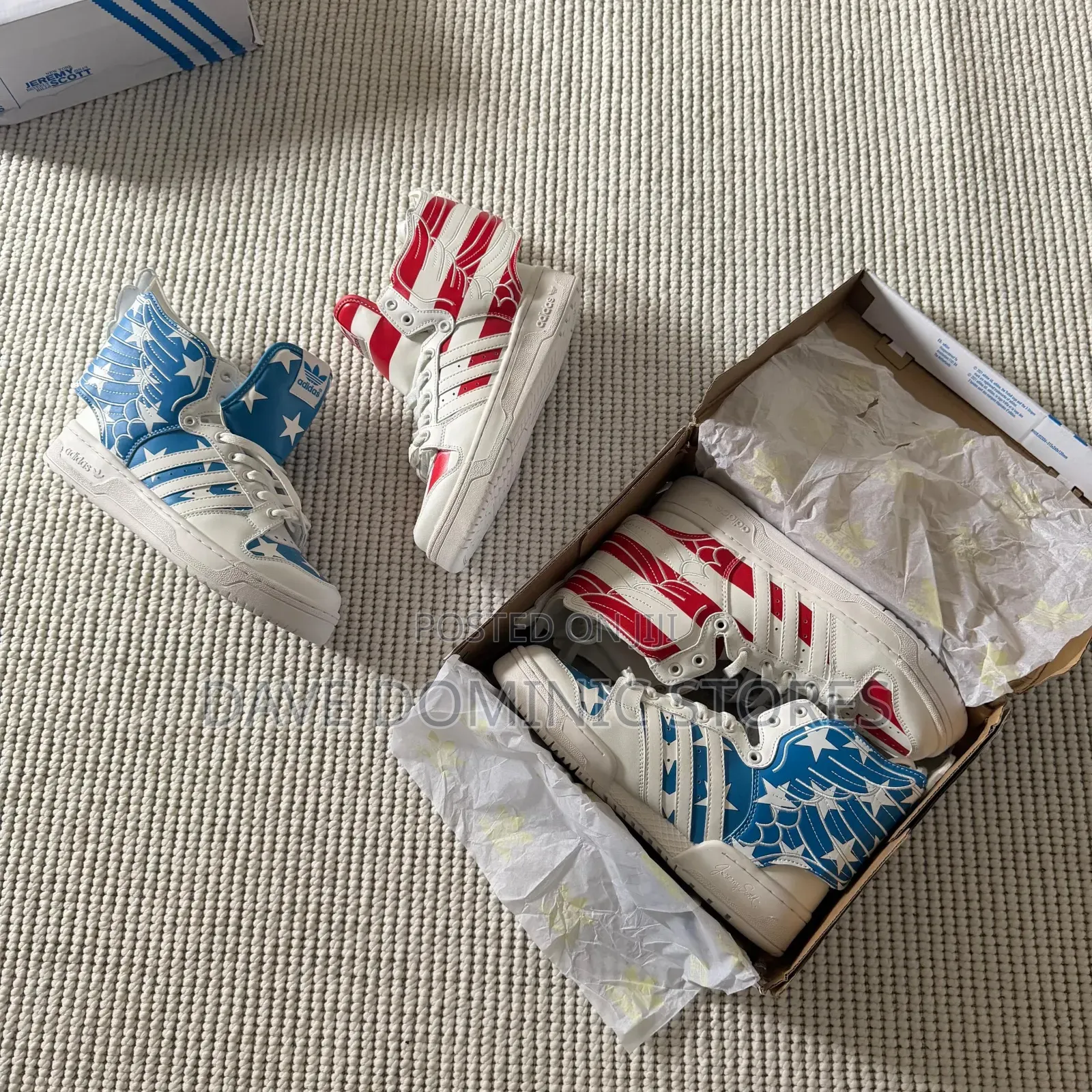Original Jeremy Scott X Adidas Wings 2.0 Usa Stars and Stripes
