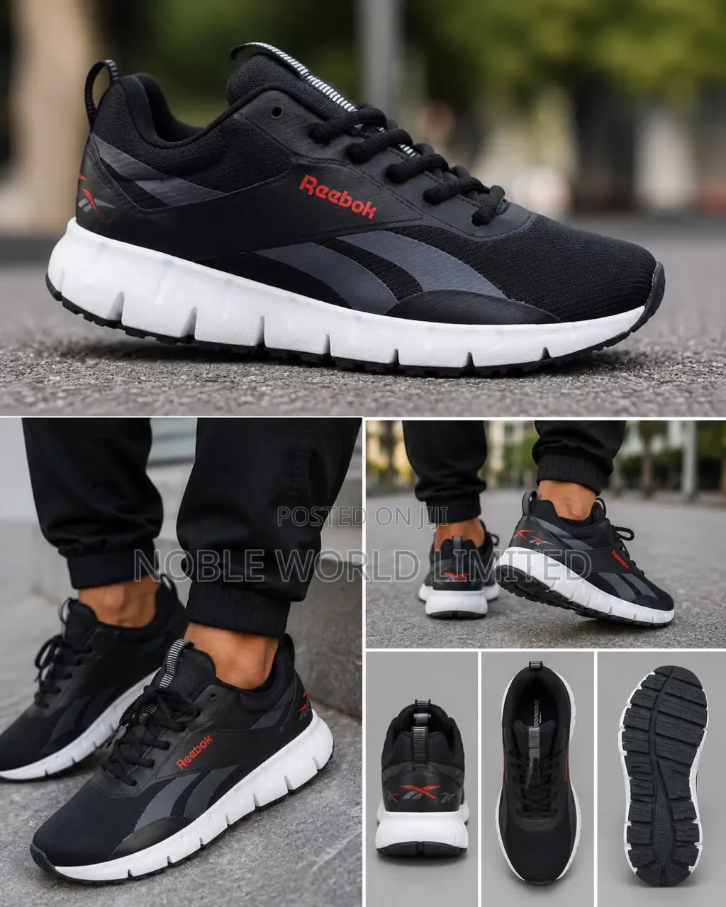 Reebok Black/White Sneakers MAT 7j