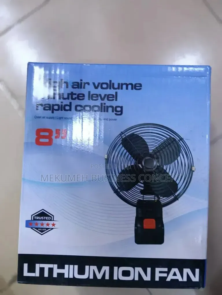 Lithium Ion Rechargeable Fan With Double Battery