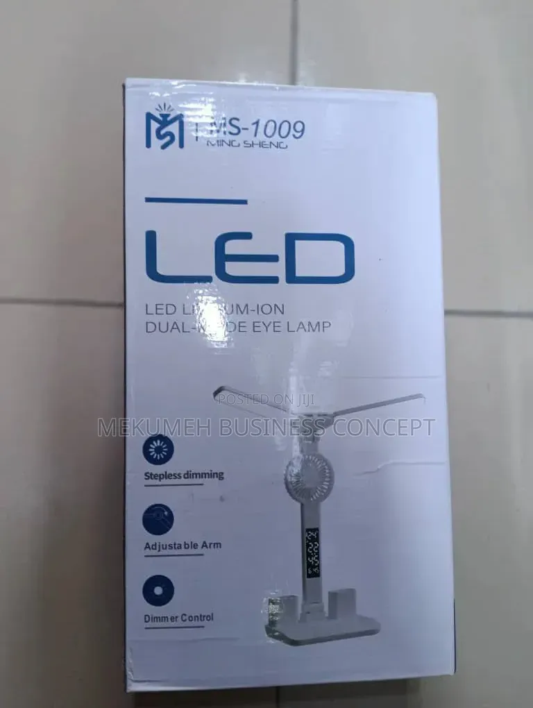 Led Desk Lamp Rechargeable Fan With Adjustable Arm