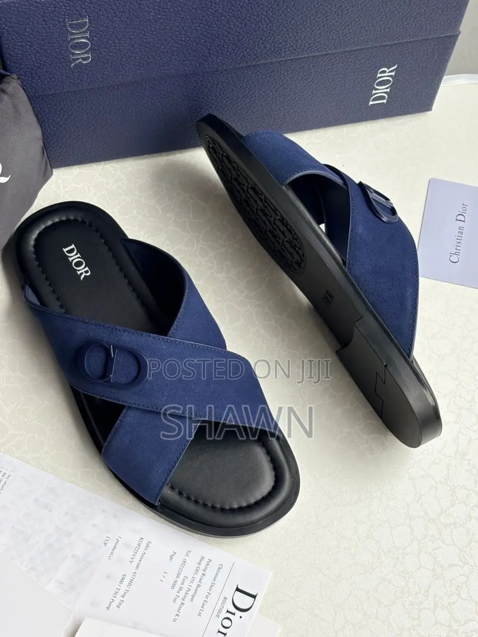 Christian Dior Luxury Leather Slippers