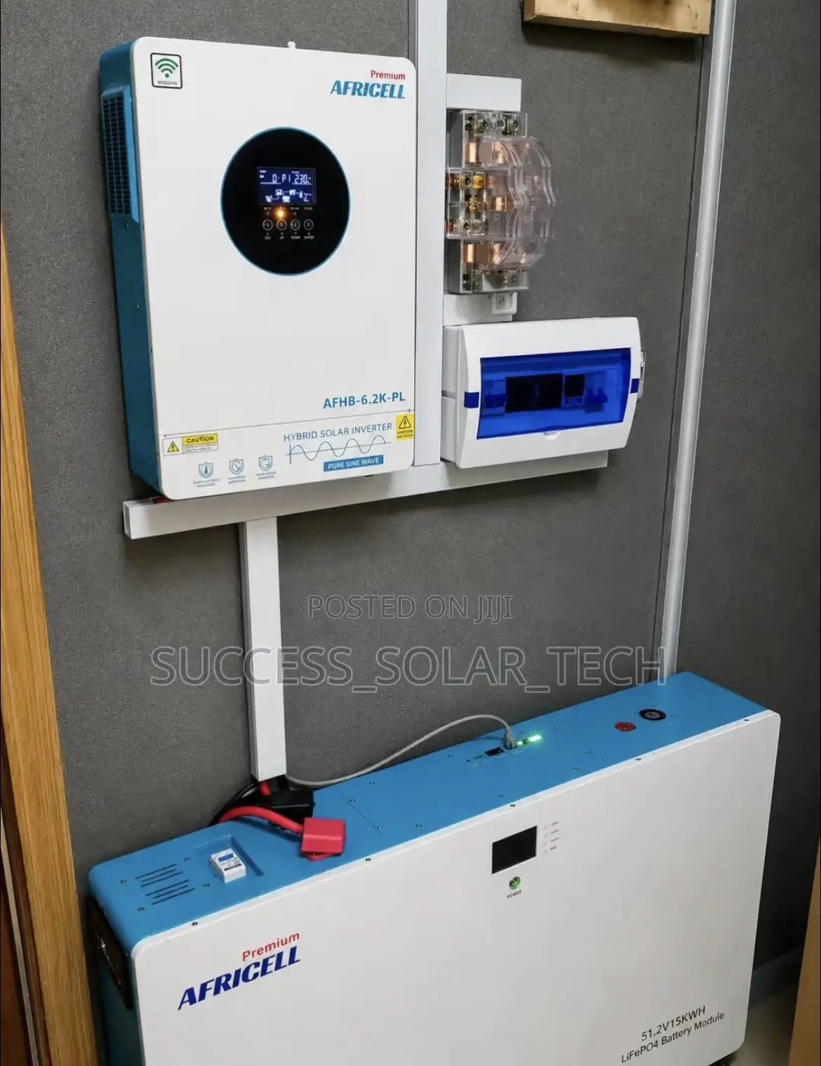 Africell 6kva Hybrid Inverter and 15kwh Lithium Battery