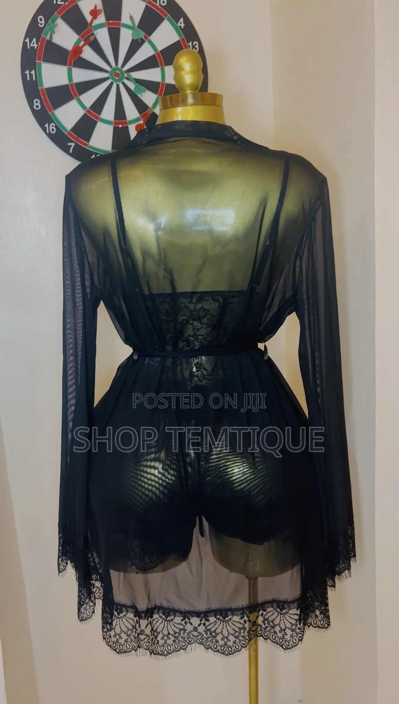 Three Piece Lingerie Lace Robe