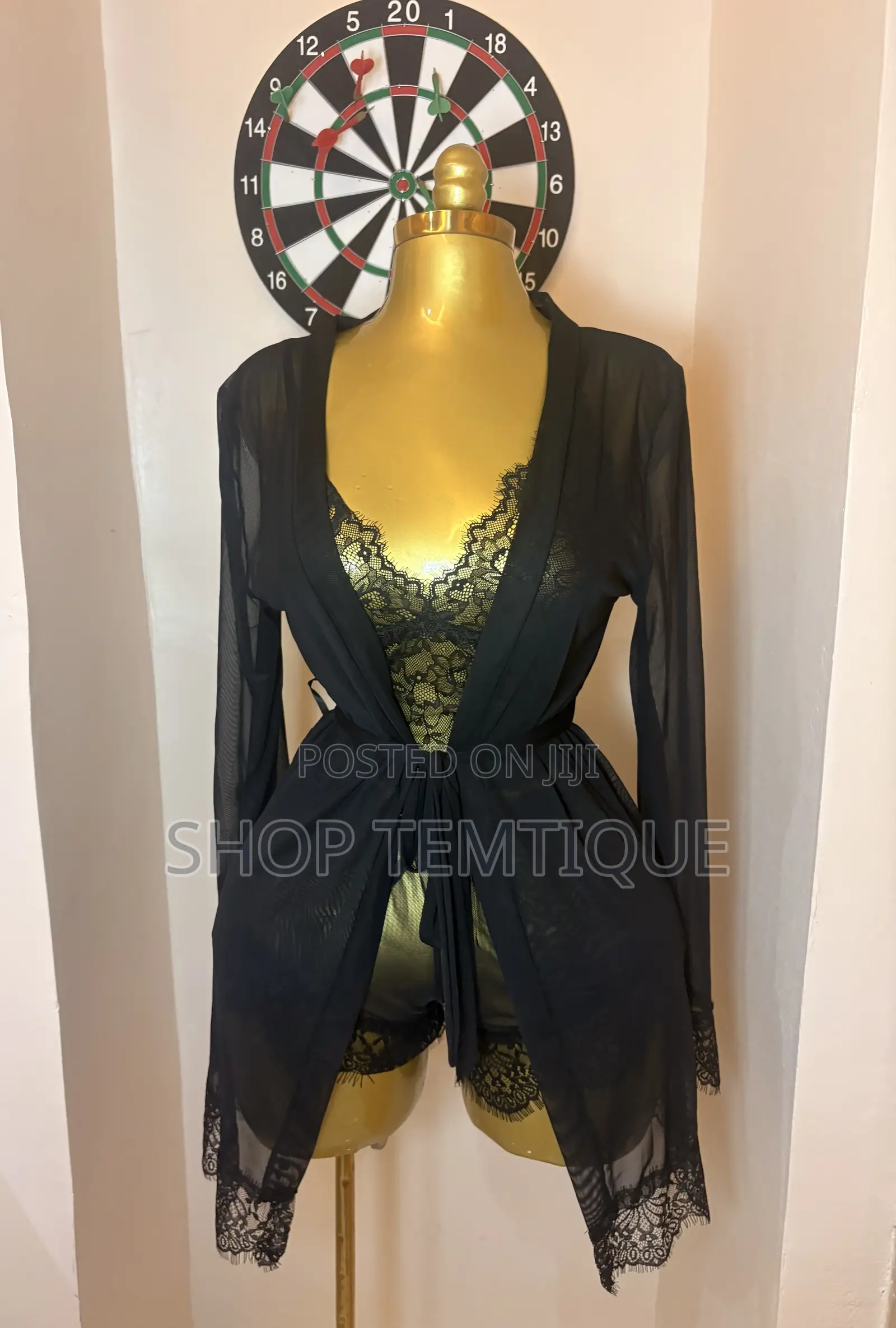Three Piece Lingerie Lace Robe