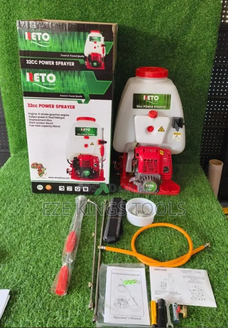 Reto 32cc 4-Stroke Gasoline Knapsack Power Sprayer