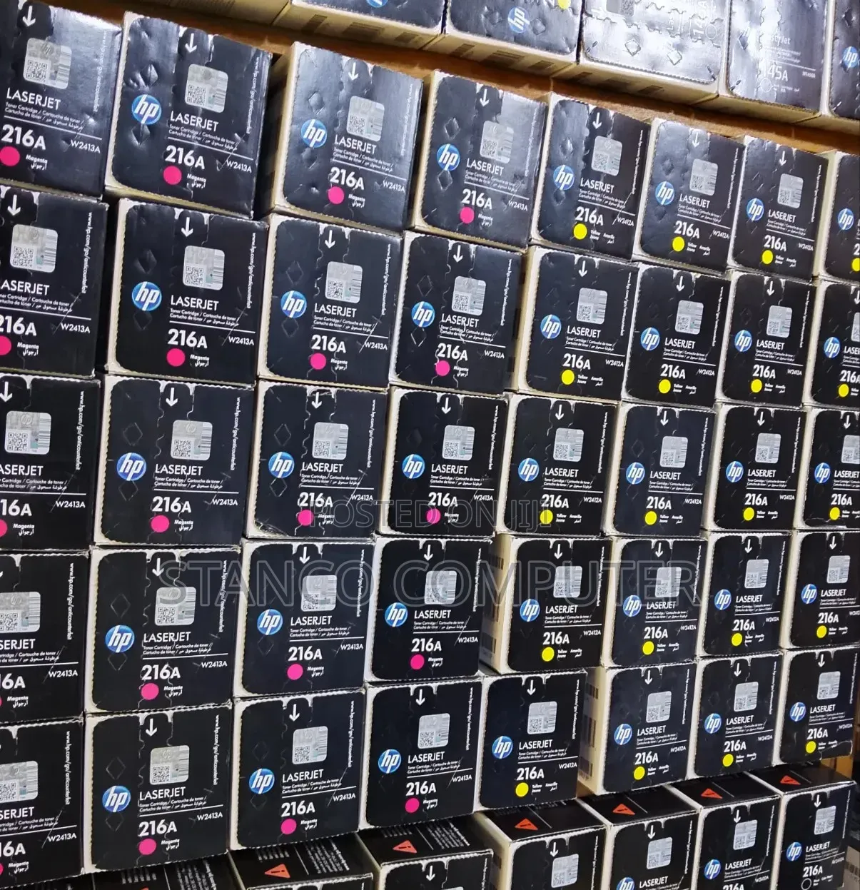 HP Genuine TONER Cartridge (216a) Magenta and YELLOW.