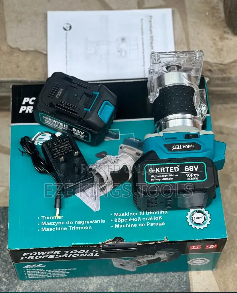 Cordless Wood Trimmer and Router Kit