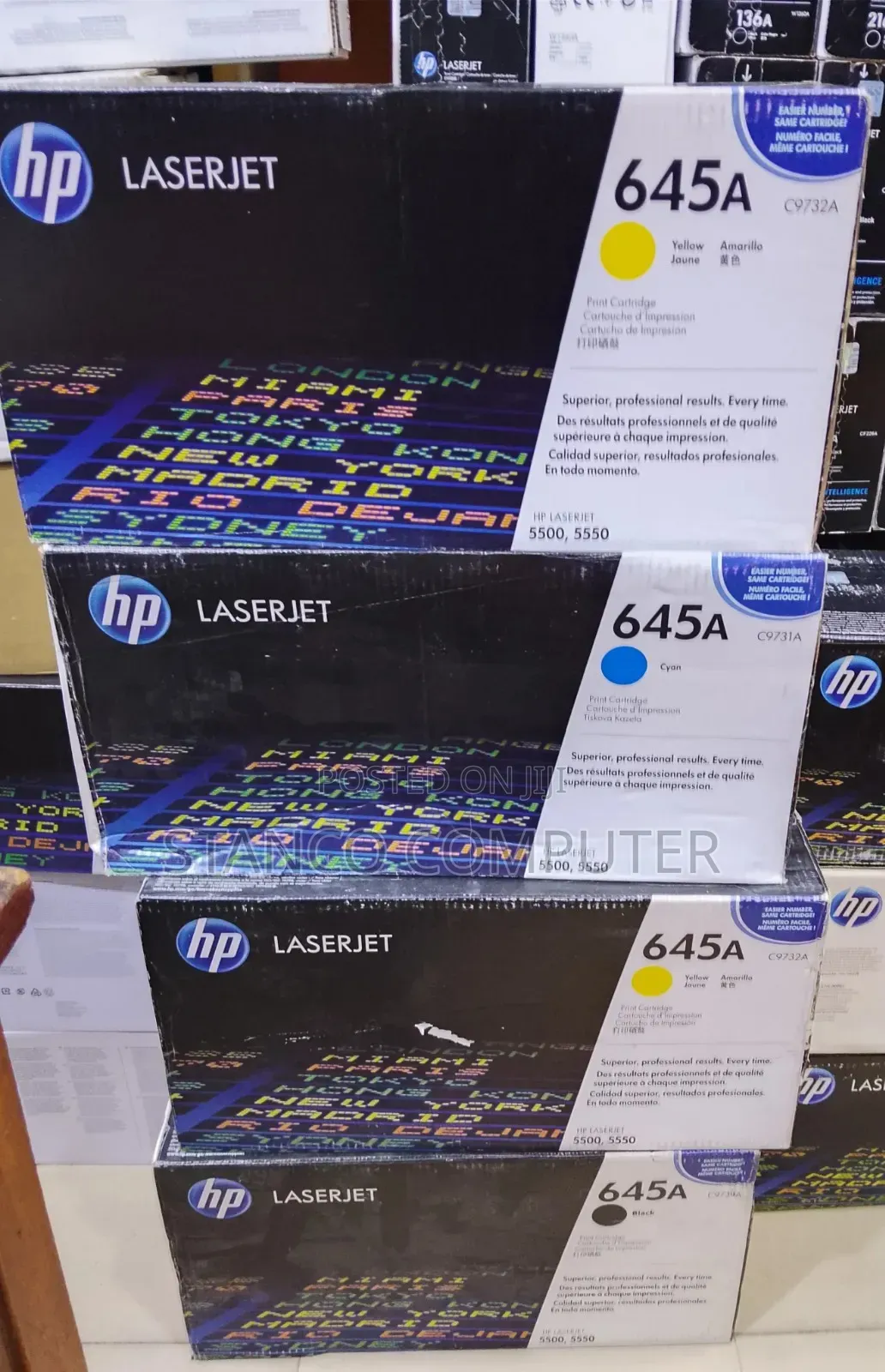 HP Toner Cartridge 645a (YELLOW AND CYAN)