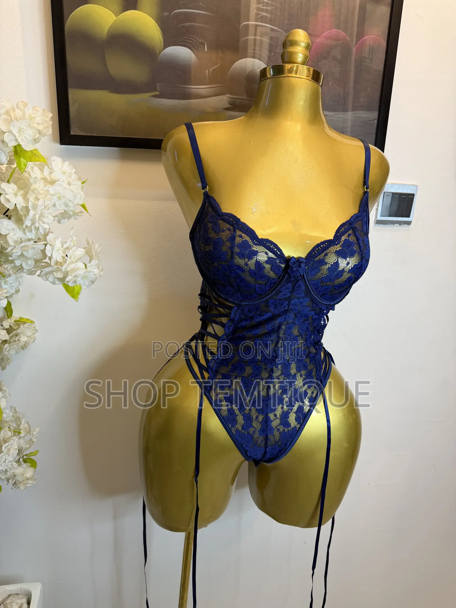 Blue Lace Bodysuit