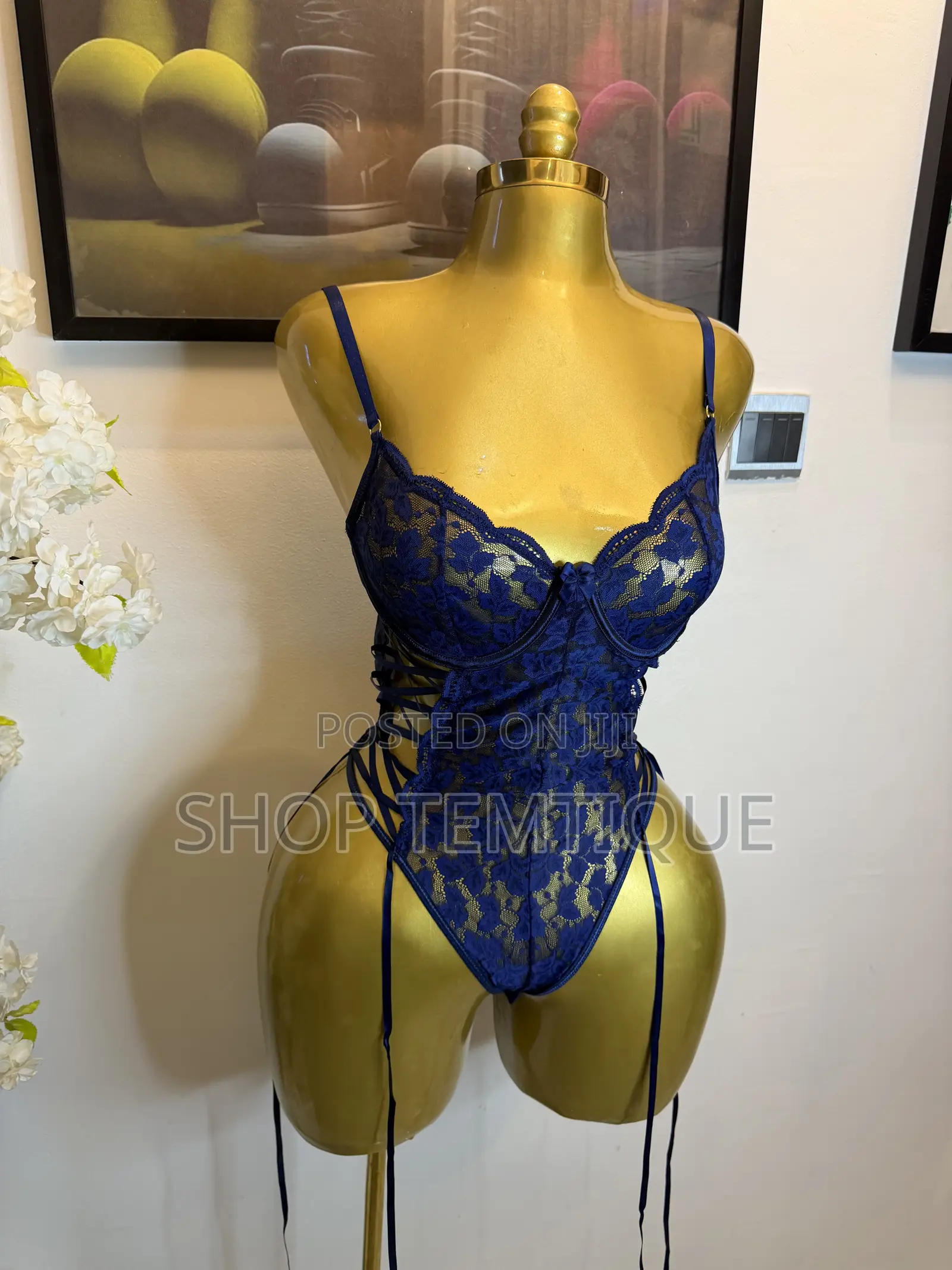 Blue Lace Bodysuit
