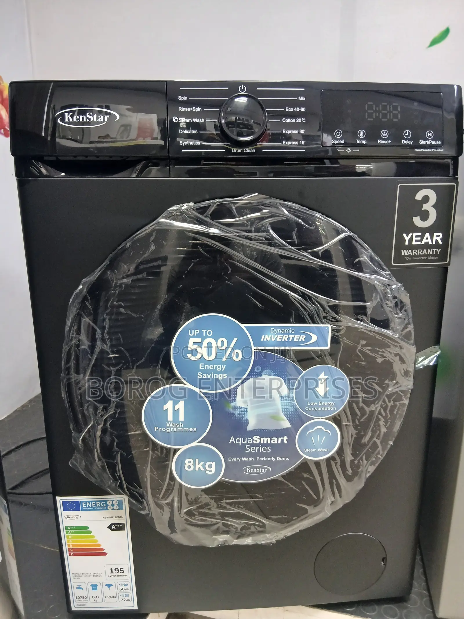 Kenstar KS-WMFL80NBJ 8kg Automatic Washing Machine (AquaSmart Series)