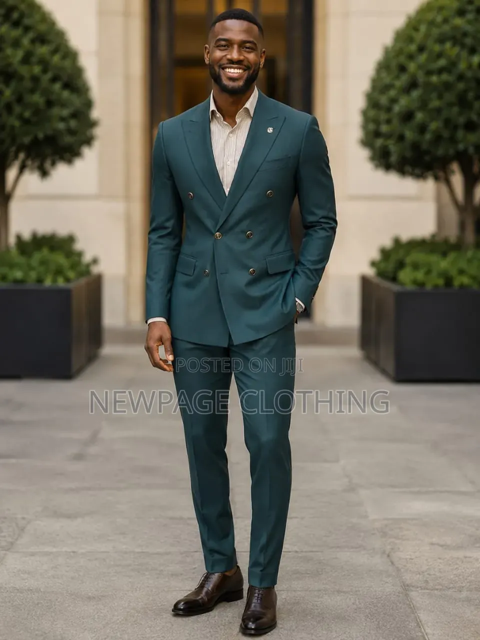 Get a Green Light in Our Double-Breasted Blazer Now