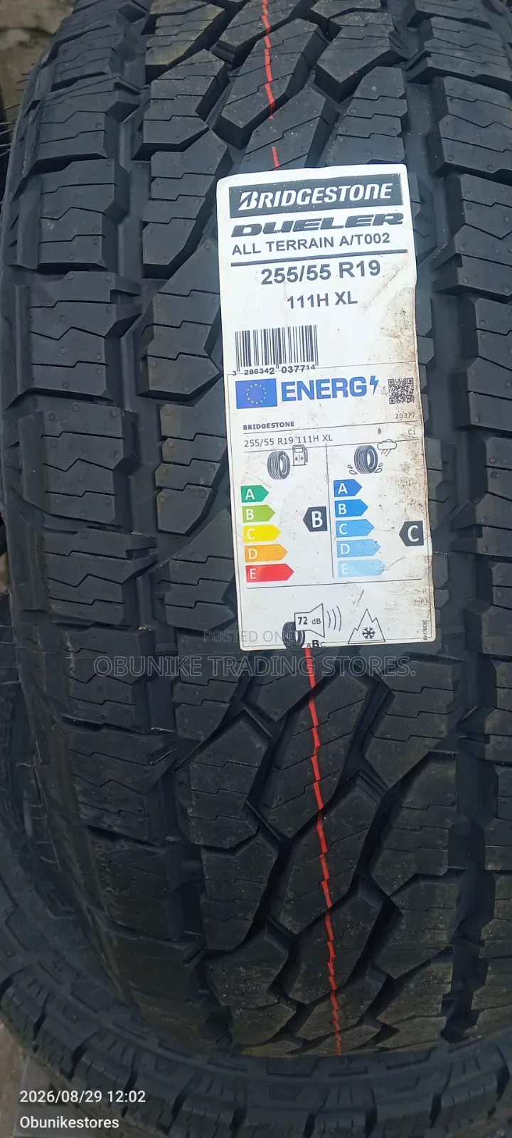 255/55r19 Bridgestone Tyre