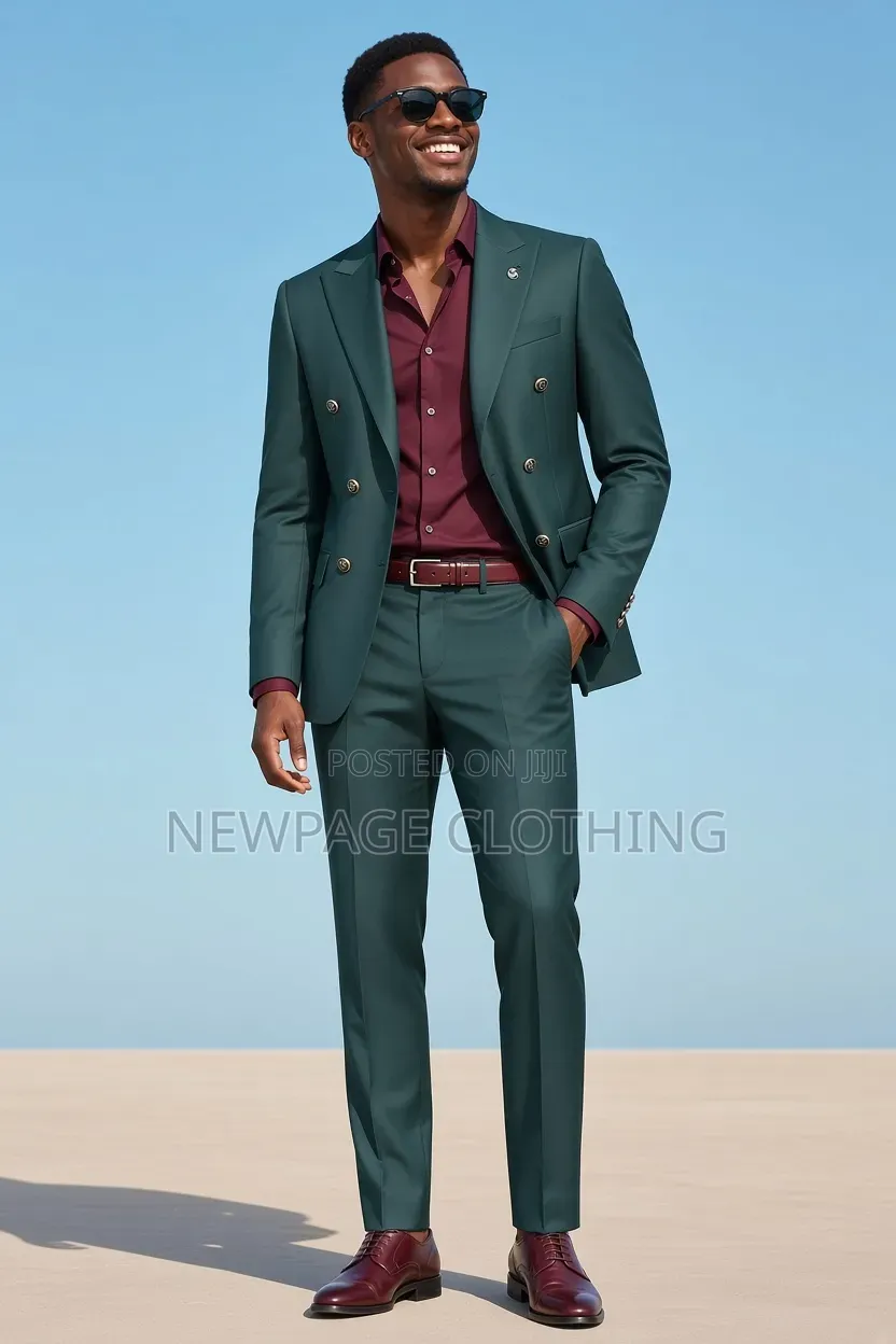 A Fresh Take on the Classic Green Double-Breasted Suit