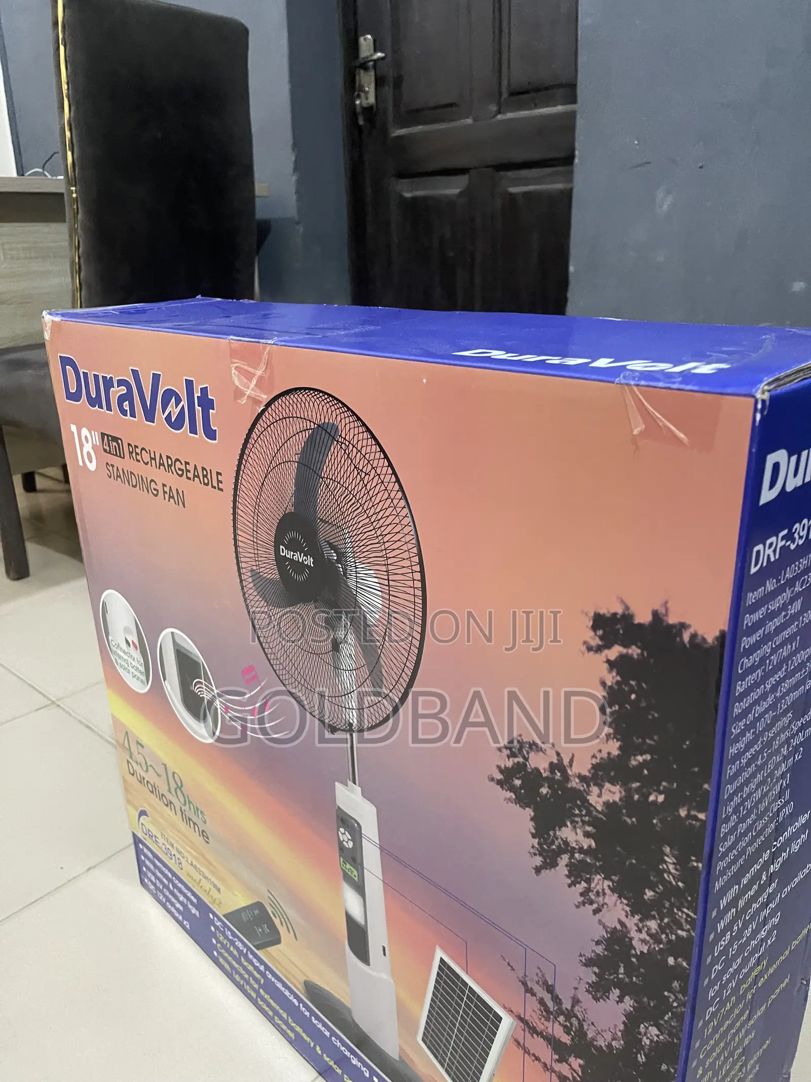Duravolt 18" Portable Battery Fan