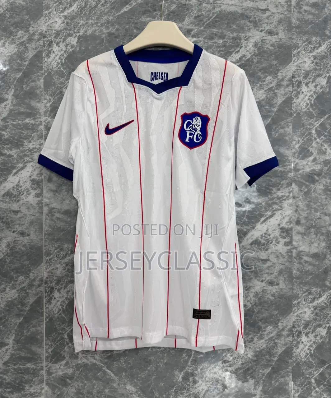 Chelsea White Away Football Jersey – Classic Design