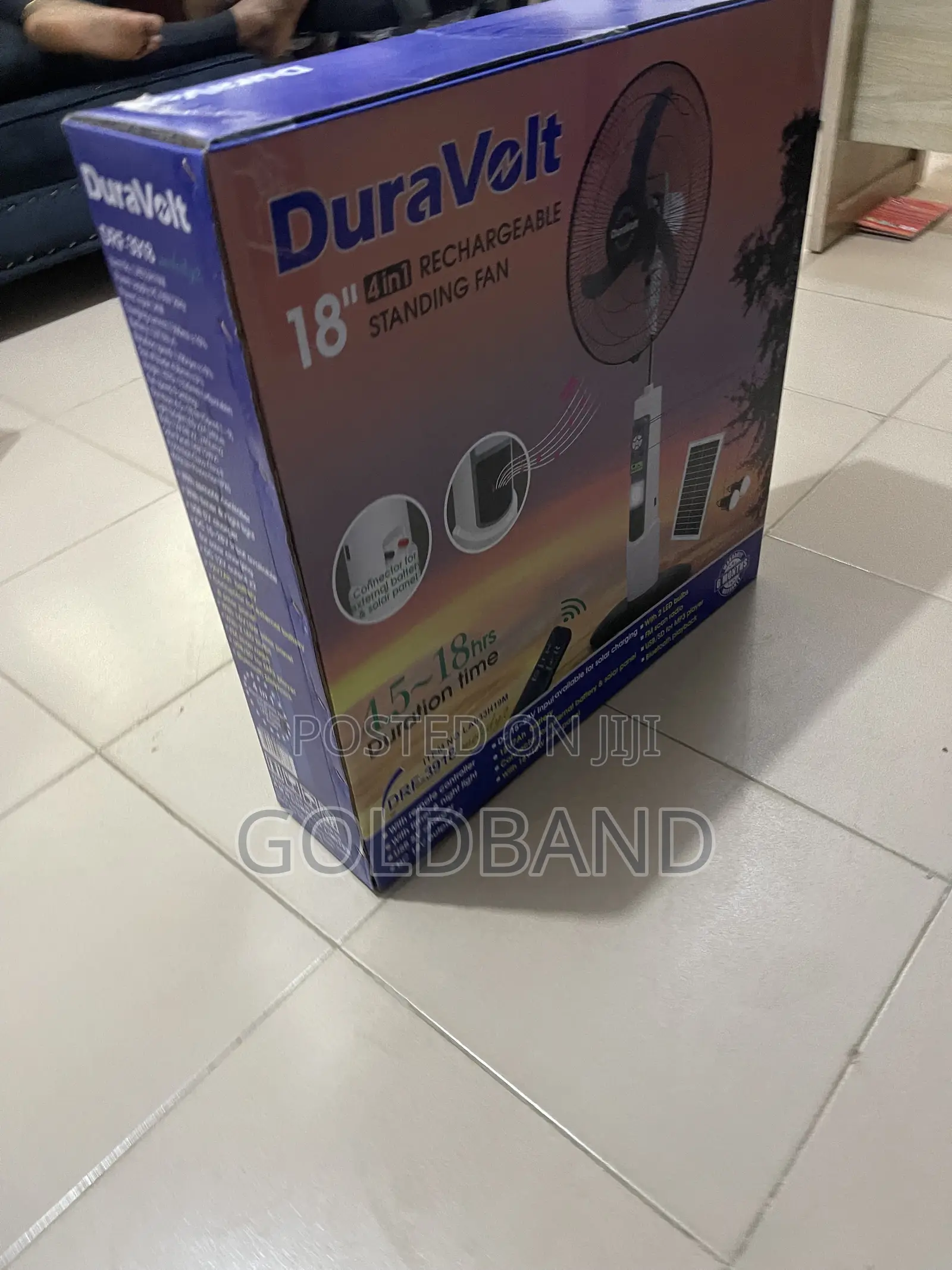 Duravolt 18" Rechargeable Home Fan
