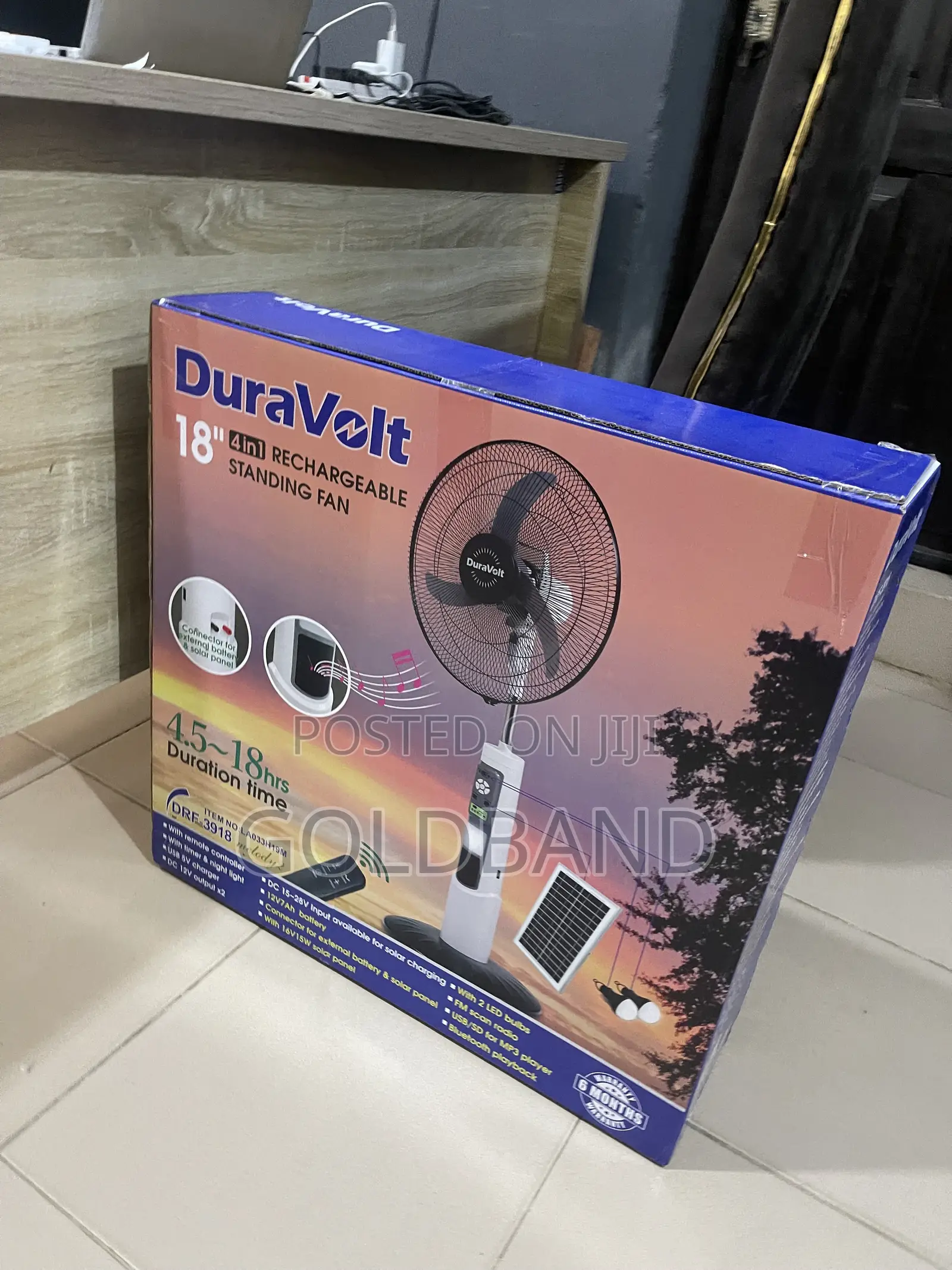 Duravolt 18 Inch Rechargeable Air Fan