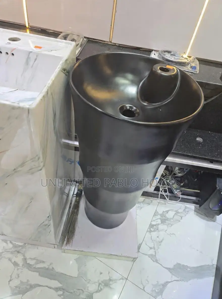 Pedestal Wash Basin With Integrated Design