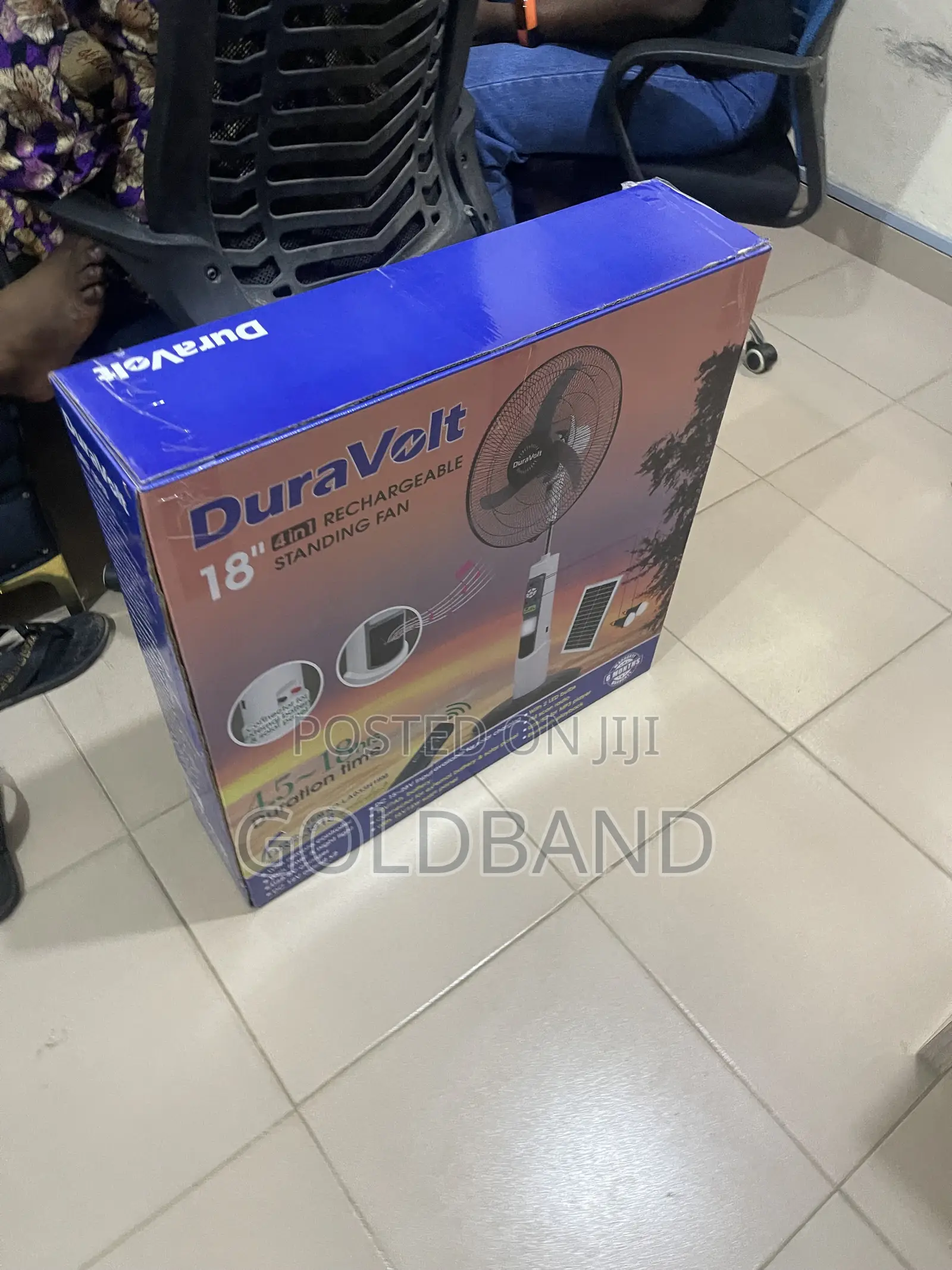 Duravolt 18 Inch Portable Cordless Fan