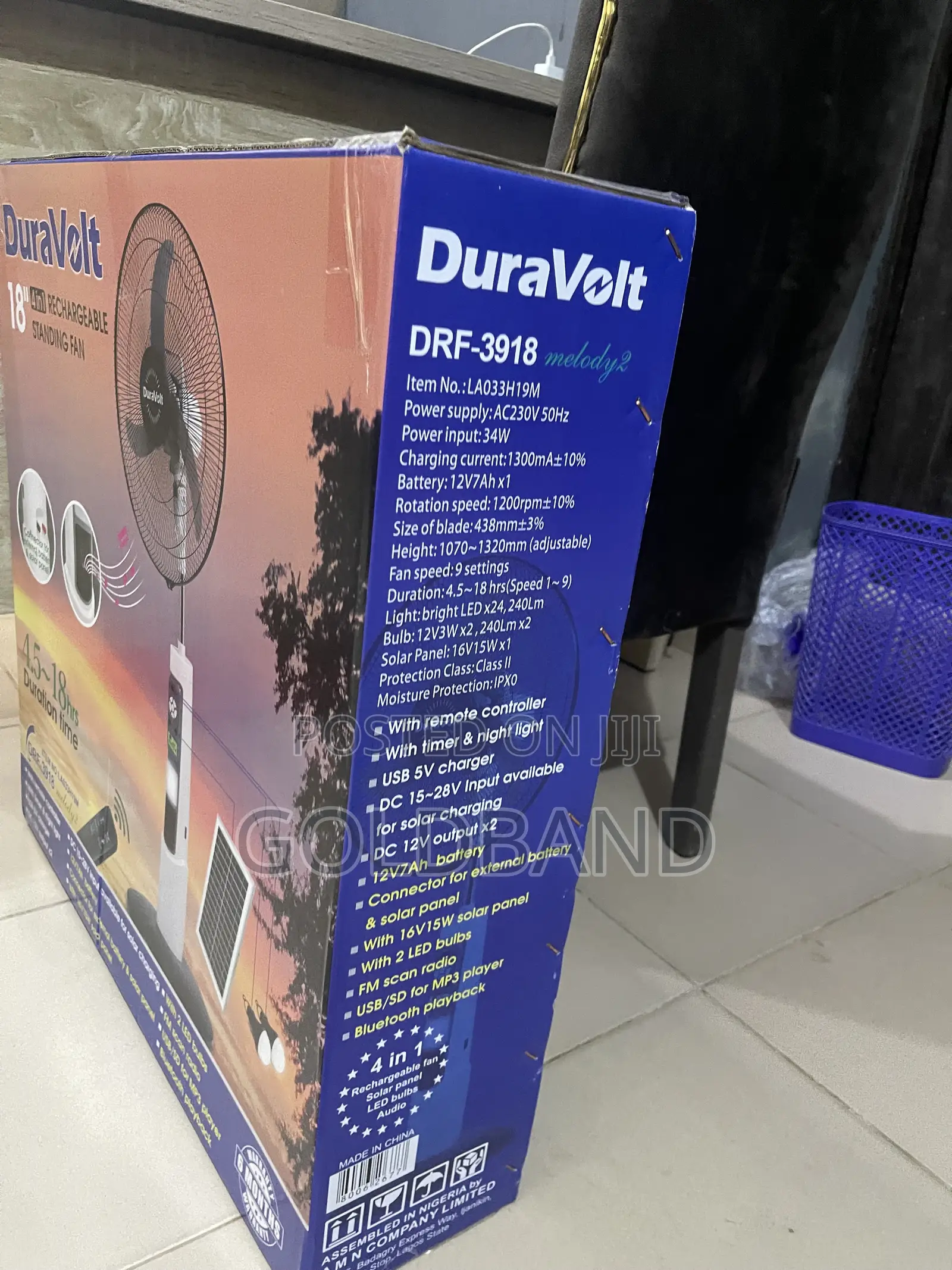 Duravolt 18 Inch Wireless Standing Air Fan