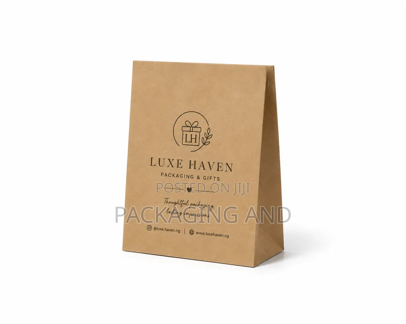 A5 Small Kraft Paper Bag Printing - Boutique & Retail Branding Pack