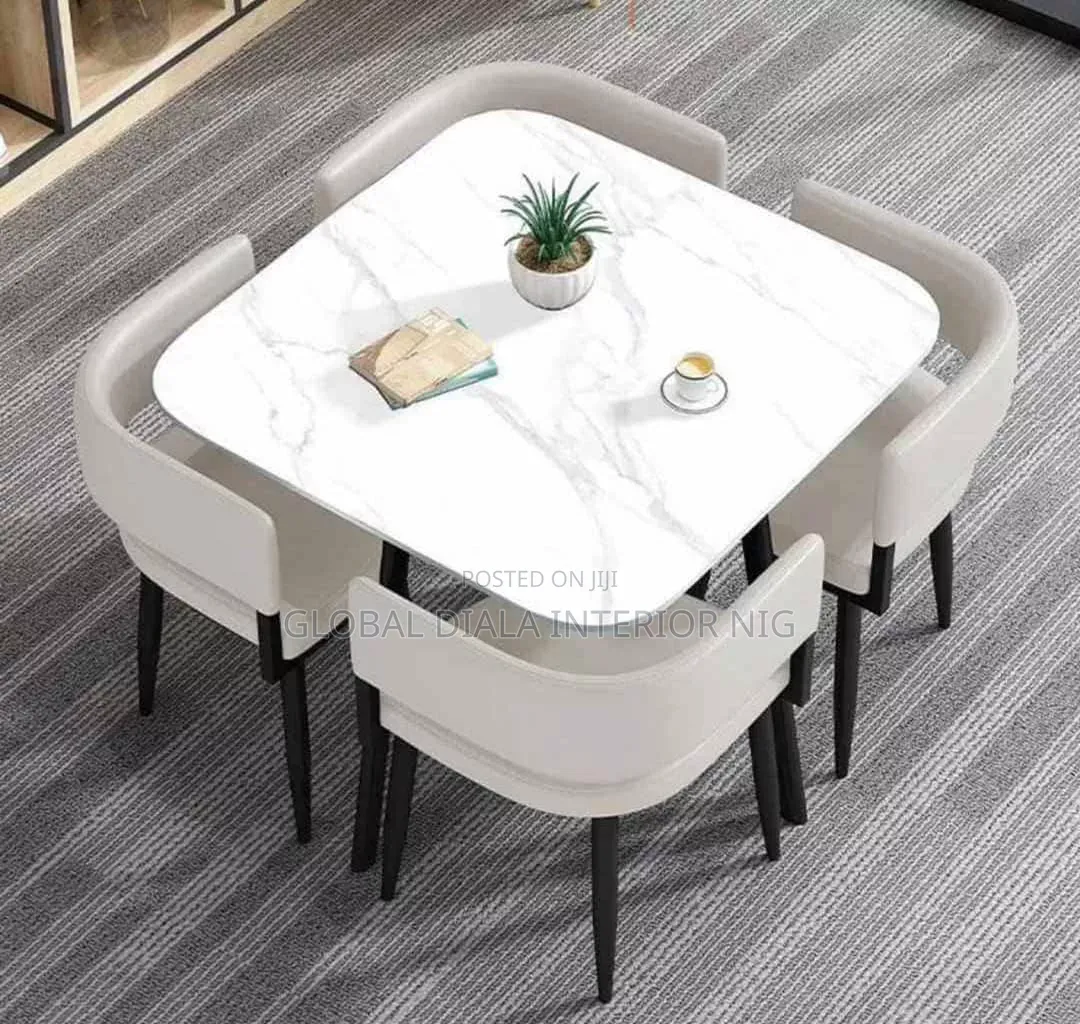 White Dining by 4 Marble Set