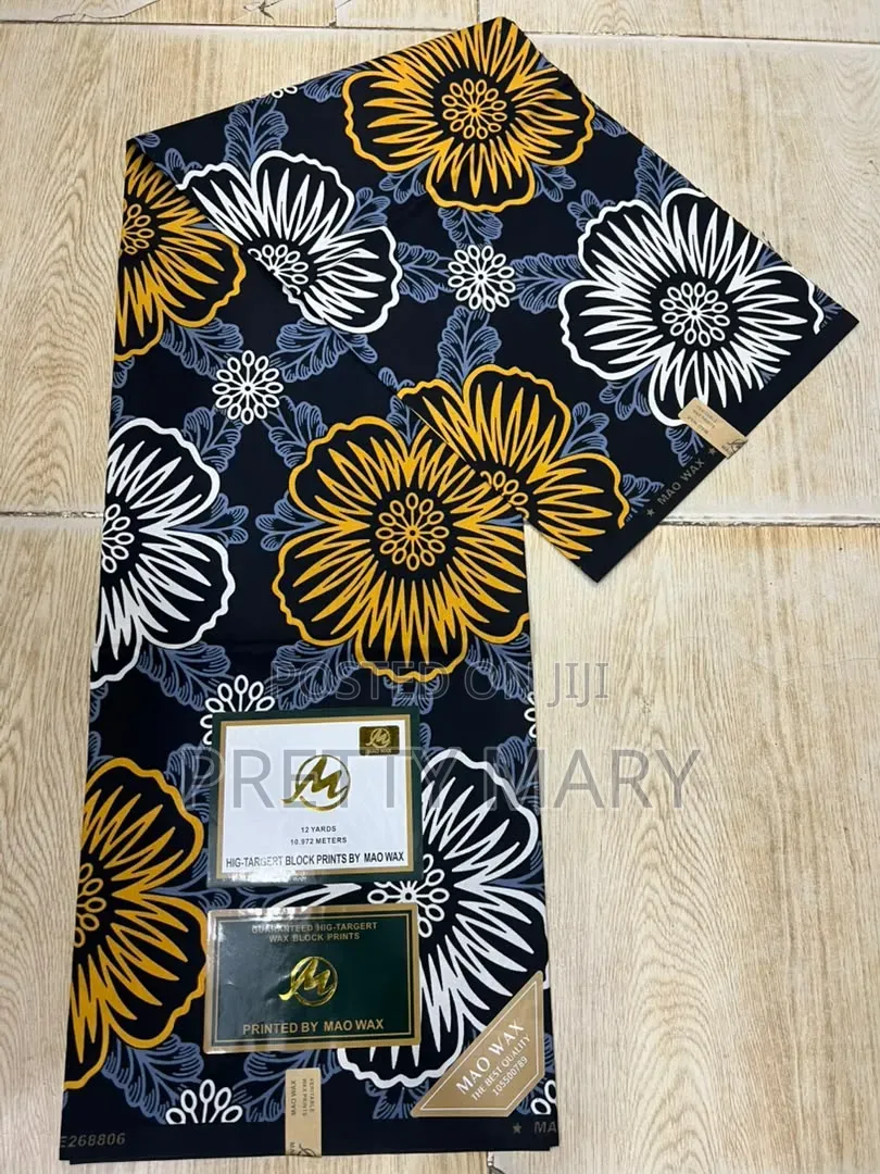 Block Printed by Mao Wax Ankara Fabric