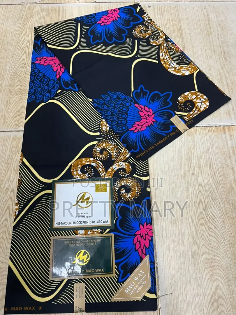 Block Printed by Mao Wax Ankara Fabric