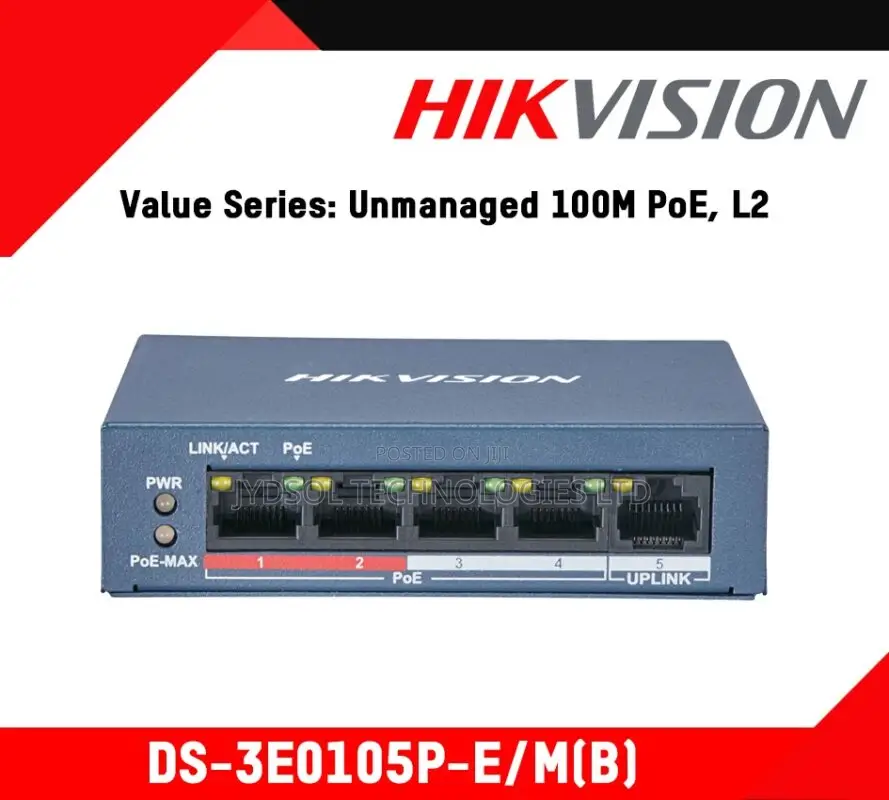 Hikvision 4 Port Fast Ethernet Smart POE Switch- DS-3E1106P-EI/M