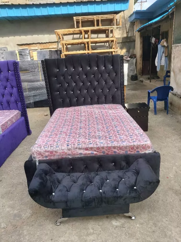 Quality 4.5by6 Upholstery Bedframe With Mattress.