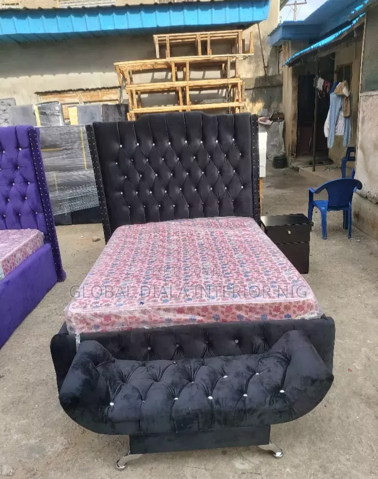 Quality 4.5by6 Upholstery Bedframe With Mattress.