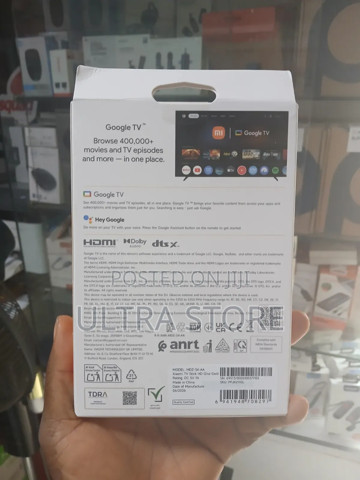 Xiaomi Mi TV Stick 4k 2nd Gen for Android TV Google TV Assistant
