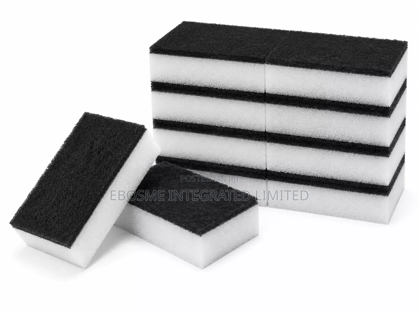 10pcs Hard Kitchen Cleaning Sponge – Washing & Scrubbing