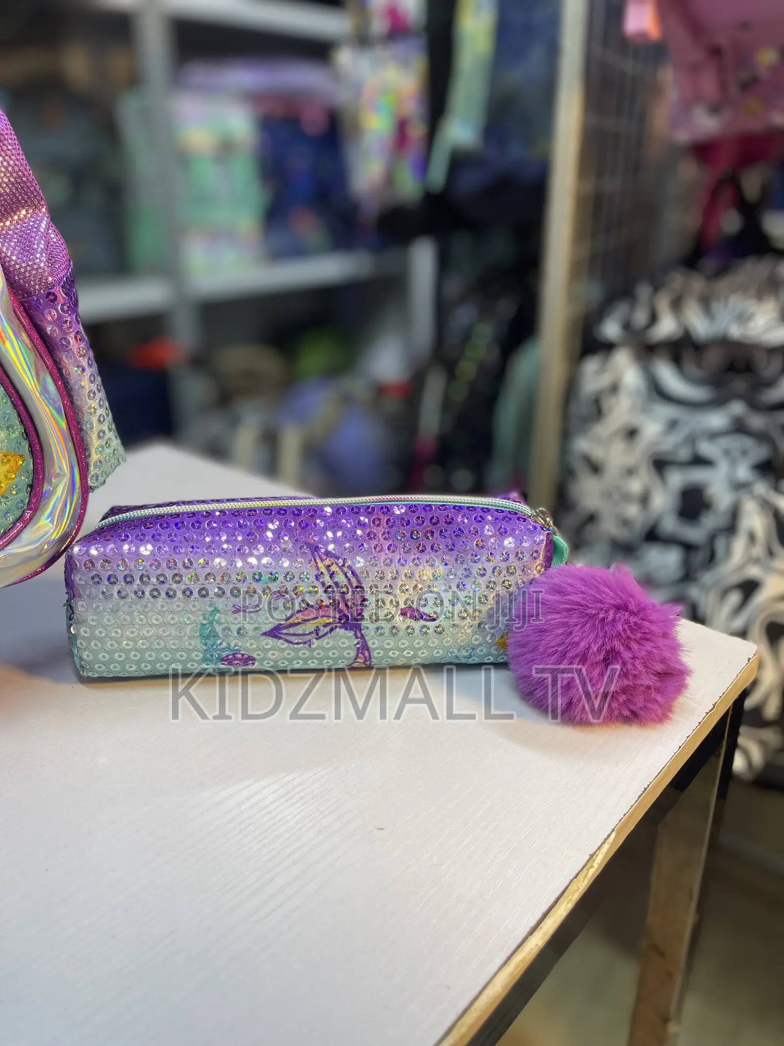 Beautiful 3-Piece Mermaid Trolley School Bag Set